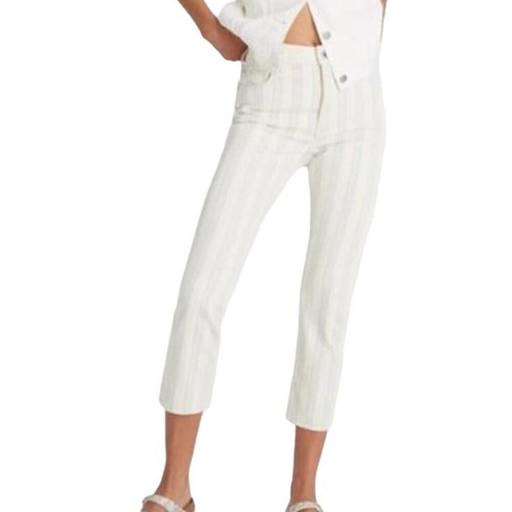 Anthropologie High-Rise Slim Boyfriend Jeans White Size 31